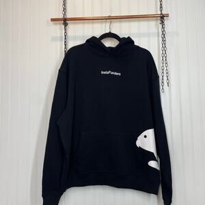 NWT Deuce Men’s Black Rabbit Graphic Pullover Hoodie InstaFunders Size XL